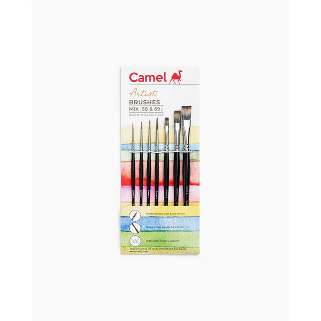 Camel Camlin Artist Brushes Mix 68 & 69 Series Set Camel