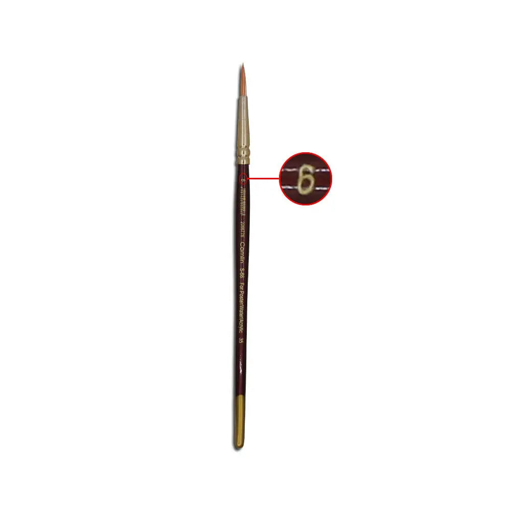 Camel Camlin Synthetic Gold Round and Flat Brush Series 66 & Series 67 - Open Stock Camel