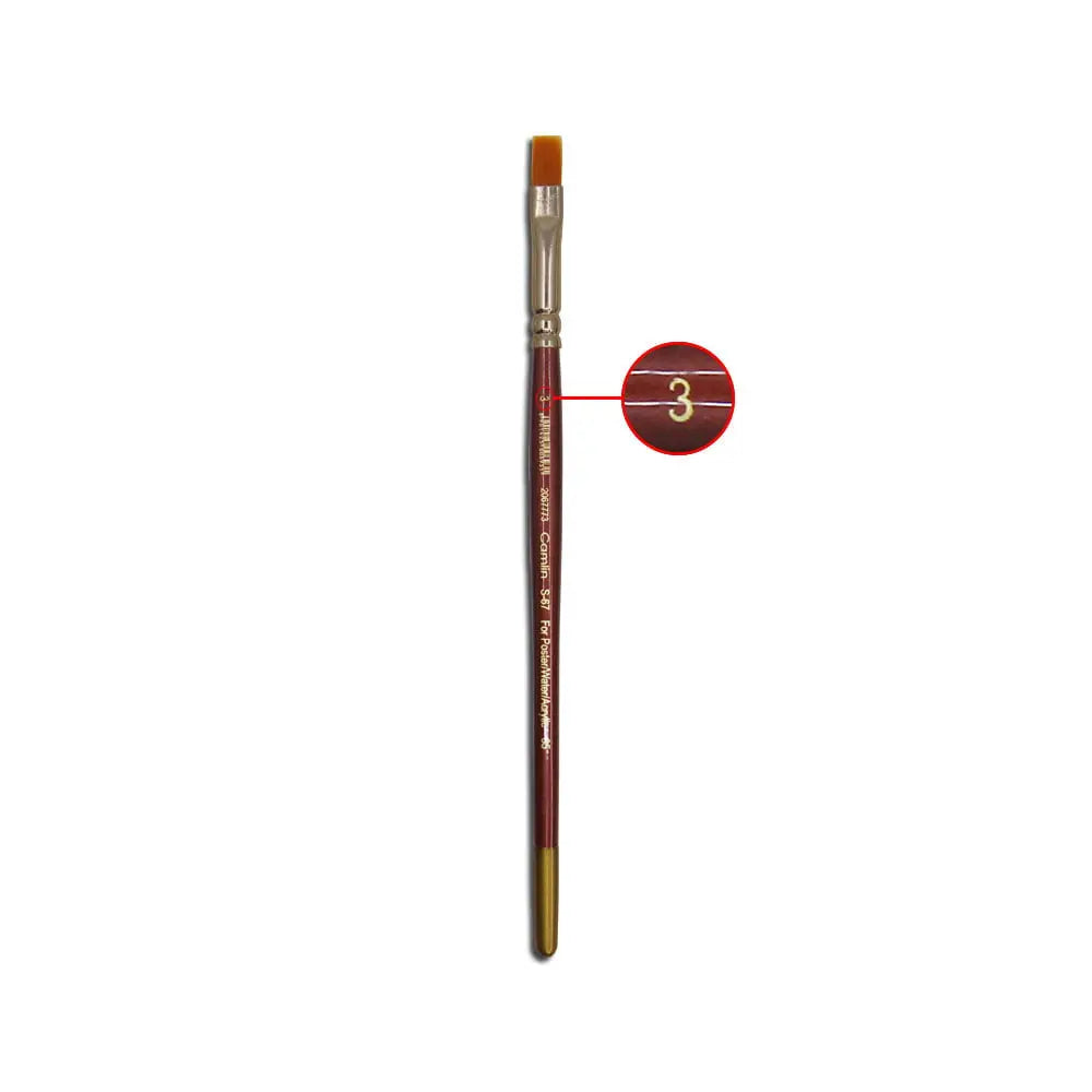 Camel Camlin Synthetic Gold Round and Flat Brush Series 66 & Series 67 - Open Stock Camel