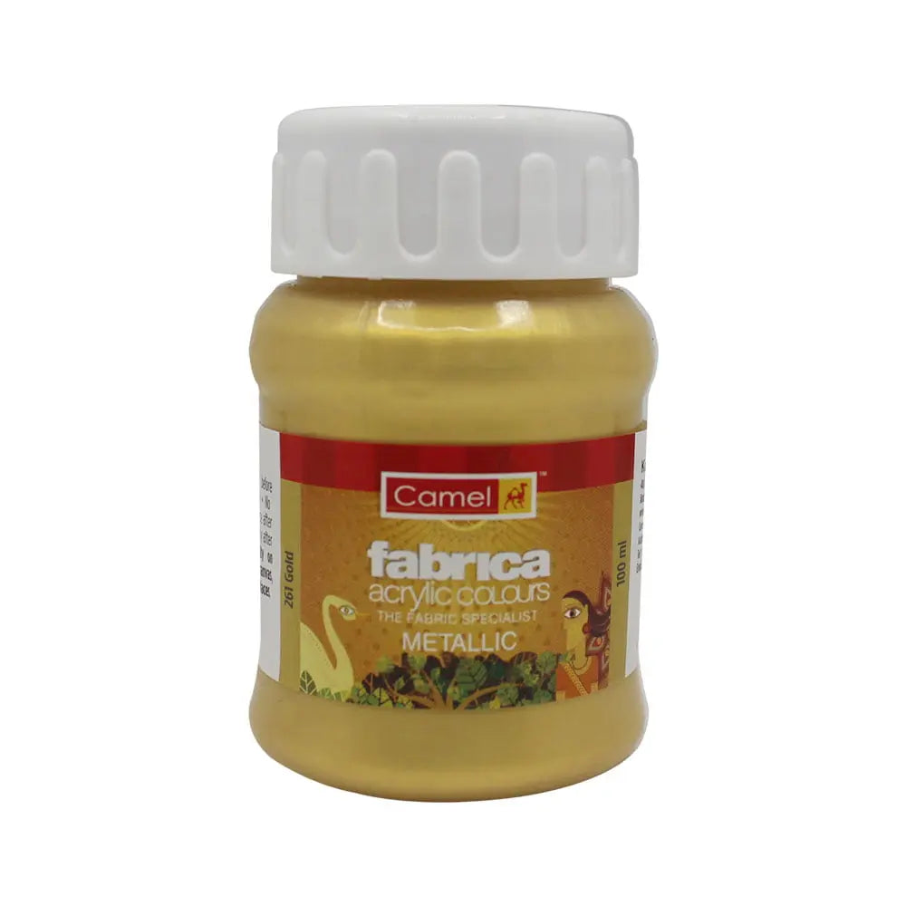 Camel Fabrica Metallic Acrylic Colours (Loose Colours) 100ml Camel