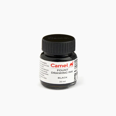 Camel Fount Drawing Ink Black 20ml Camel