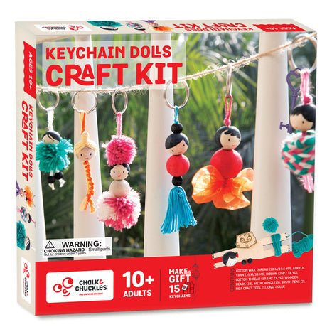 Chalk And Chuckles DIY Keychain Dolls Craft Kit Canvazo