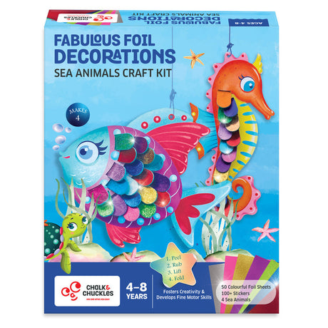 Chalk And Chuckles Fabulous Foil Decorations Kit - Sea Animals Canvazo