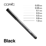 Copic Multiliner Black Waterproof Pigment Ink Drawing Pen