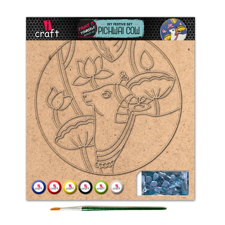 iCraft DIY Mandala Art Kit - Cow Design for Festive Decor iCraft