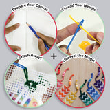 iCraft Kids Cross Stitch Bookmark Kit - Rainbow Craft Set iCraft