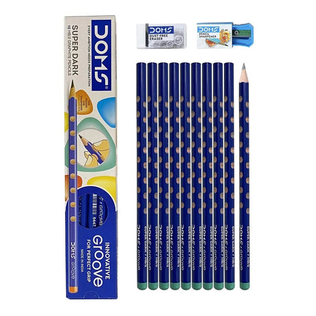 DOMS Groove Super Dark HB/2 Graphite Pencils Doms