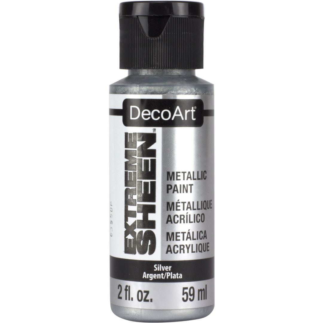 DecoArt Extreme Sheen Metallic Acrylic Paint Silver 59ml