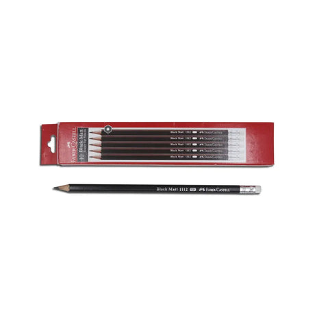 Faber-Castell Black Matt Eraser Tip Pencils Faber-Castell