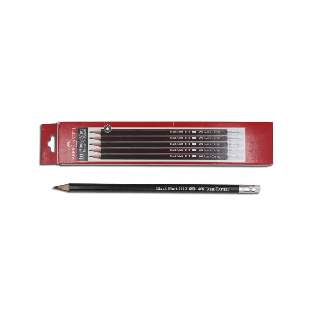 Faber-Castell Black Matt Eraser Tip Pencils Faber-Castell