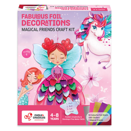 Chalk And Chuckles Fabulous Foil Decorations Kit - Magical Friends Canvazo