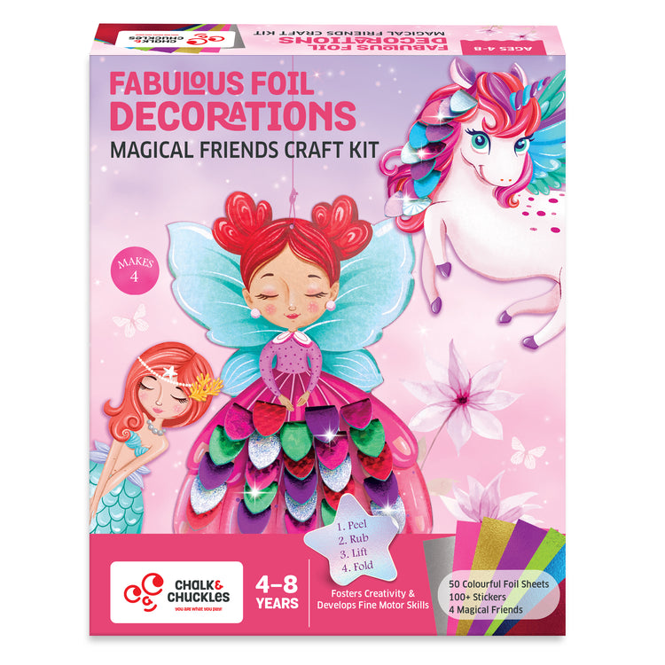 Chalk And Chuckles Fabulous Foil Decorations Kit - Magical Friends Canvazo