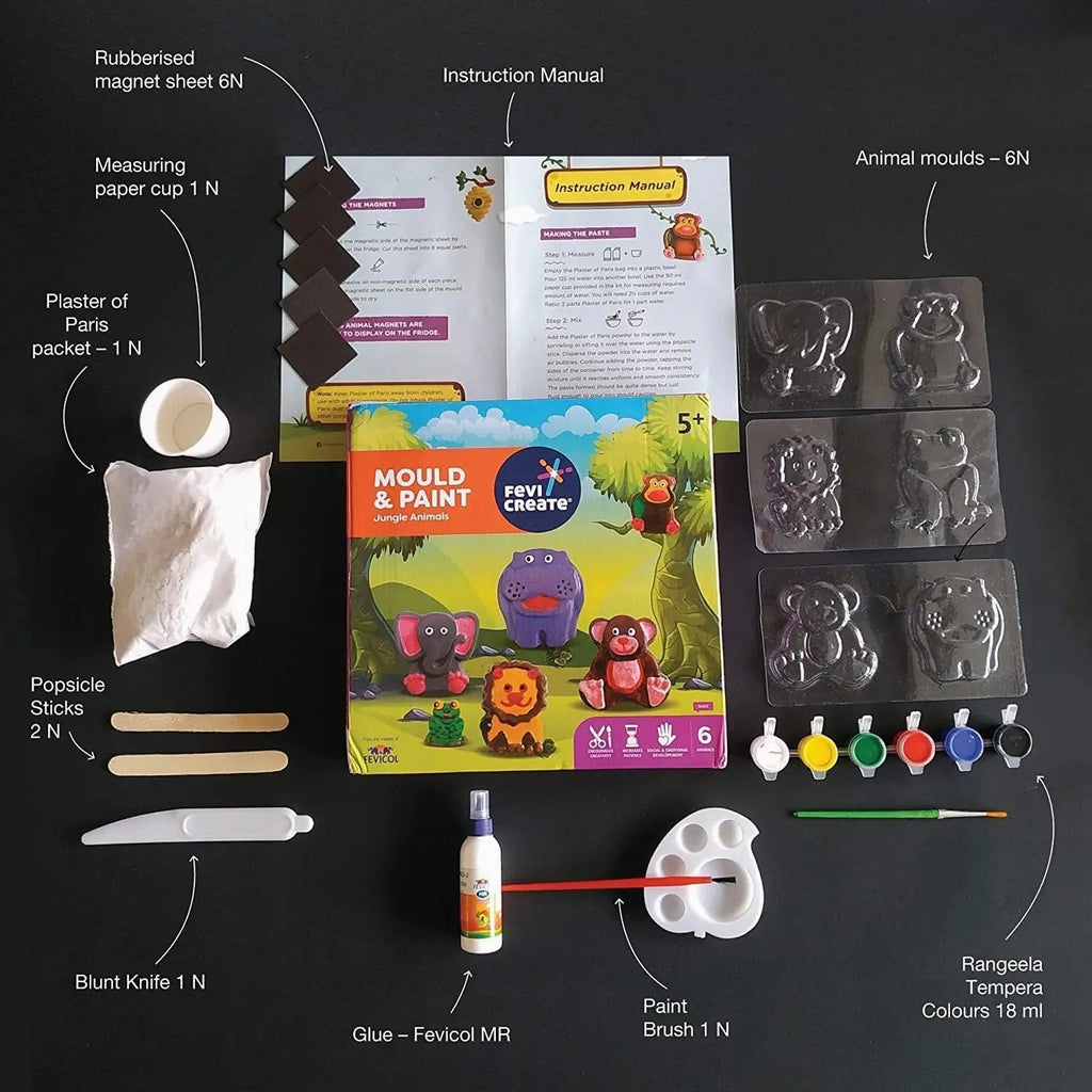 Fevicol Fevi Create Mould & Paint Jungle Animals Pidilite