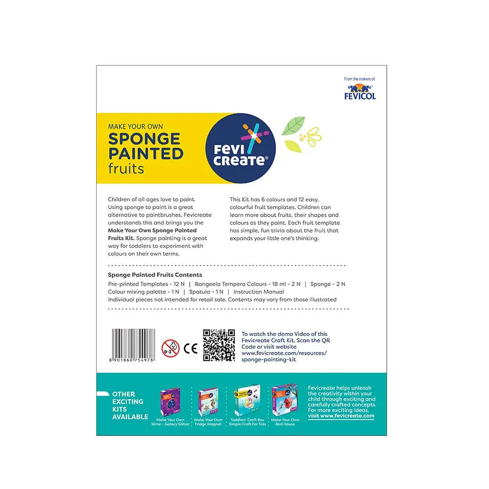 Fevicol Fevi Create Sponge Painted Fruits Pidilite