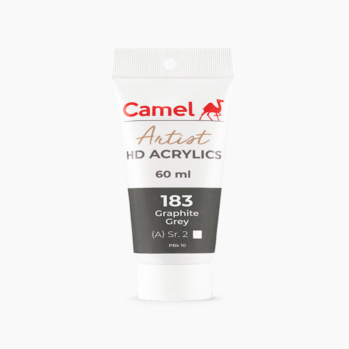 60ml tube of Camel HD Acrylic paint in Graphie Grey Color.