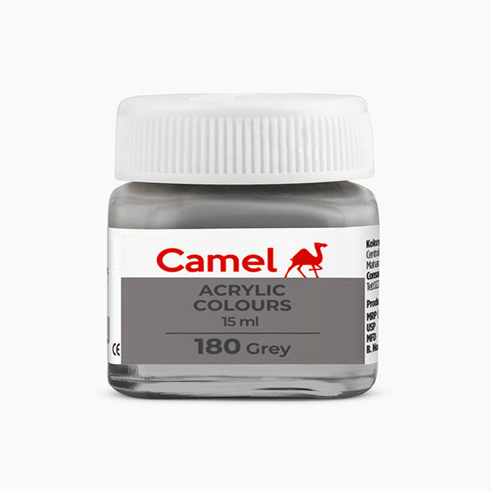 Camel acrylic colors 15ml tube in Grey Shade.