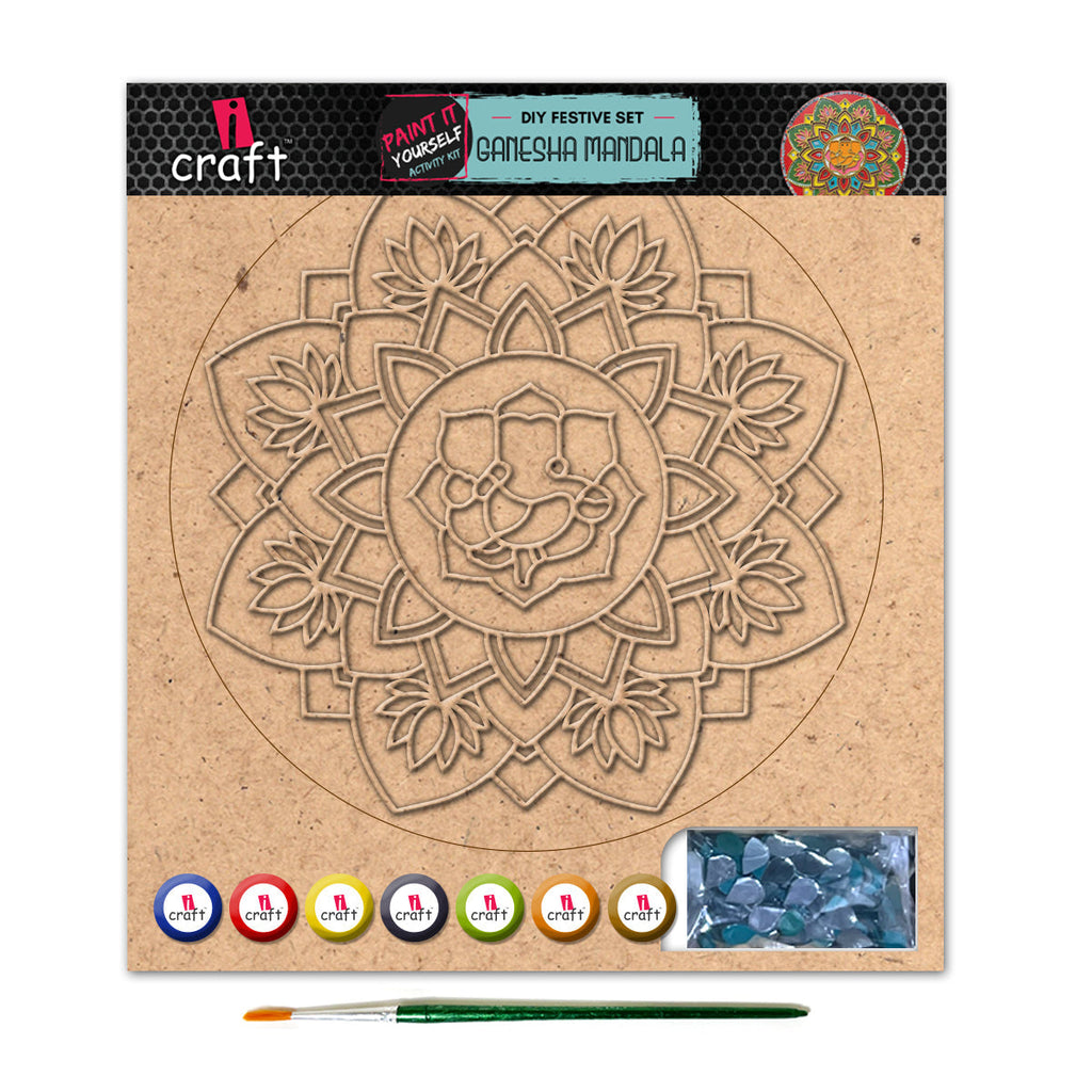 iCraft DIY Ganesh Mandala Art Kit - Festive Home Painting iCraft