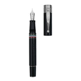 Gioia | Fountain Pen & Rollerball Pen | Partenope | Black | Ruthenium Trims Gioia