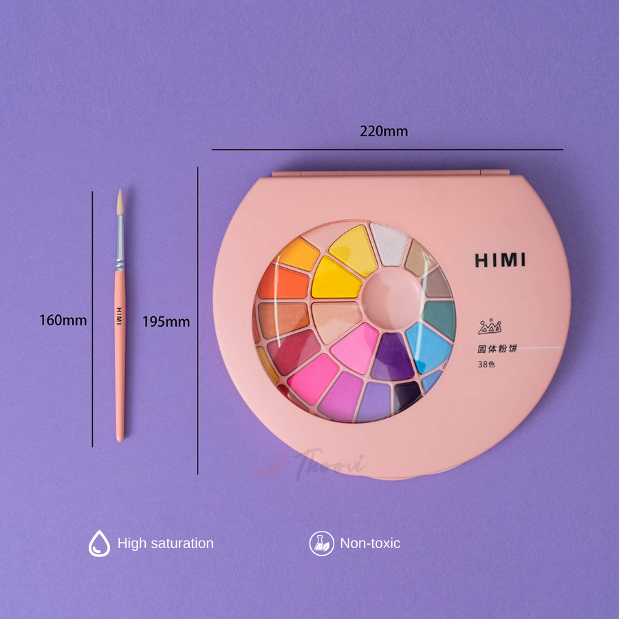 HIMI Student Solid Watercolour Set - 38 Colors