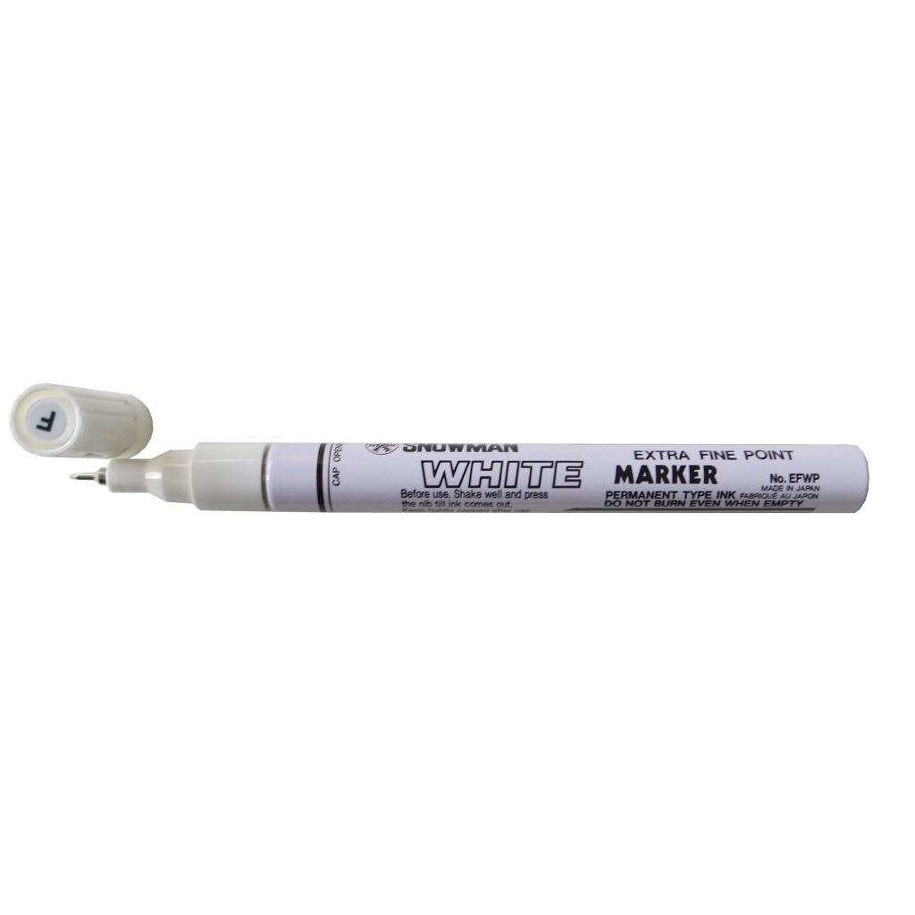 Snowman Oil Based Paint Marker White 0.5mm Extra Fine