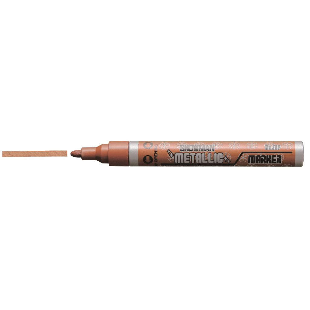 Snowman Oil Based Paint Marker Metallic Copper Medium Tip