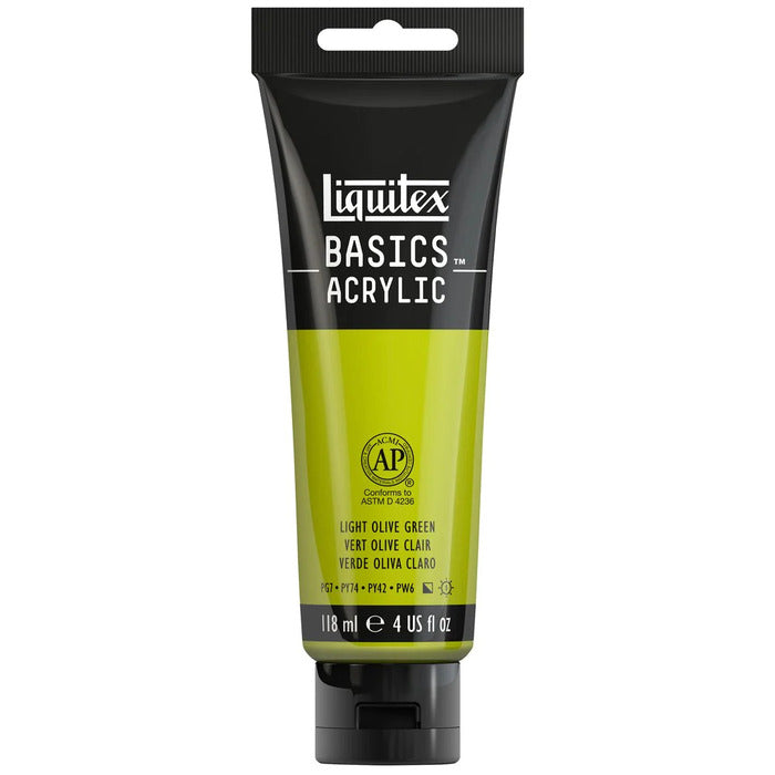 Light Olive Green Liquitex Basic acrylic paint tube.