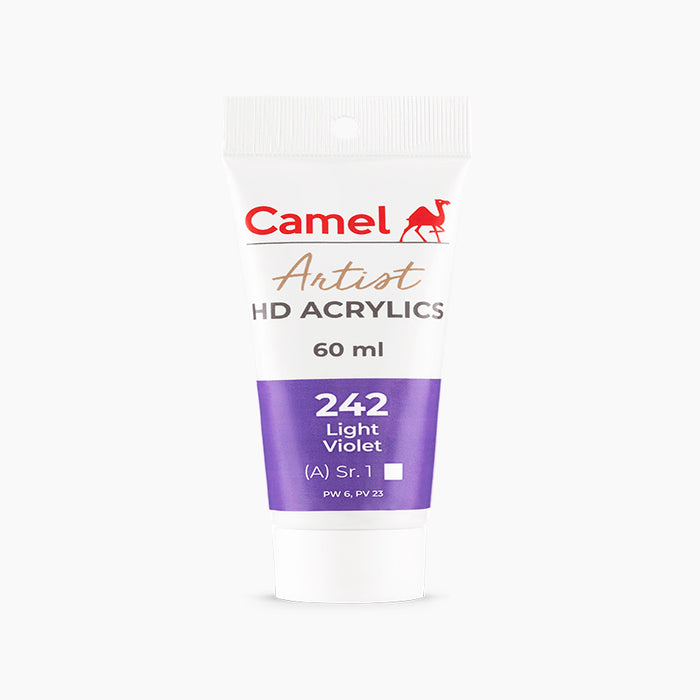 60ml tube of Camel HD Acrylic paint in Light Violet Color.