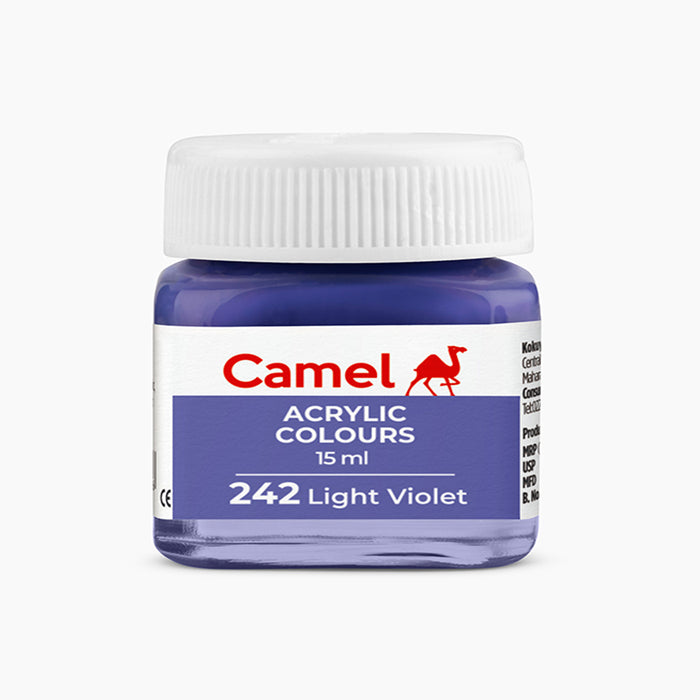 Camel acrylic colors 15ml tube in Light Violet Shade.