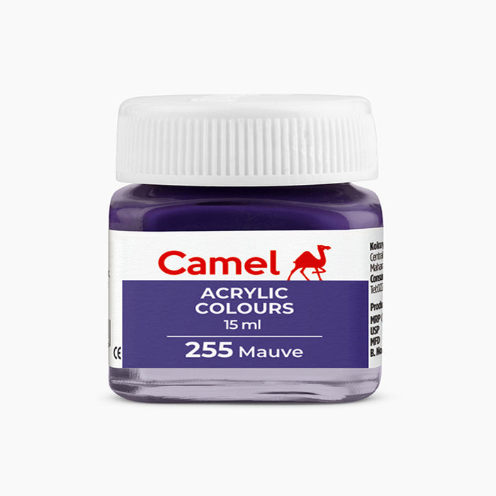 Camel acrylic colors 15ml tube in Mauve Shade.