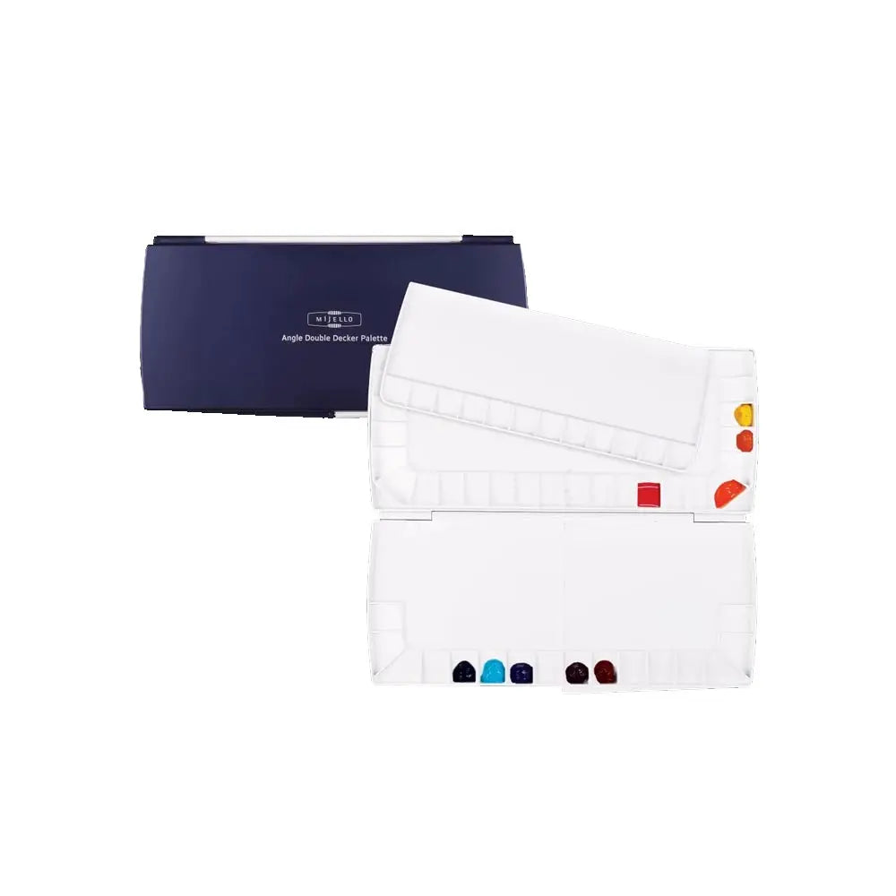 Mijello Angled Triple Decker Watercolor Palette 52 Wells Mijello