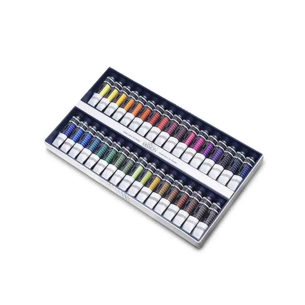 Mijello Mission White Class Designer Gouache - Set of 34 Tubes x 15 ml Canvazo