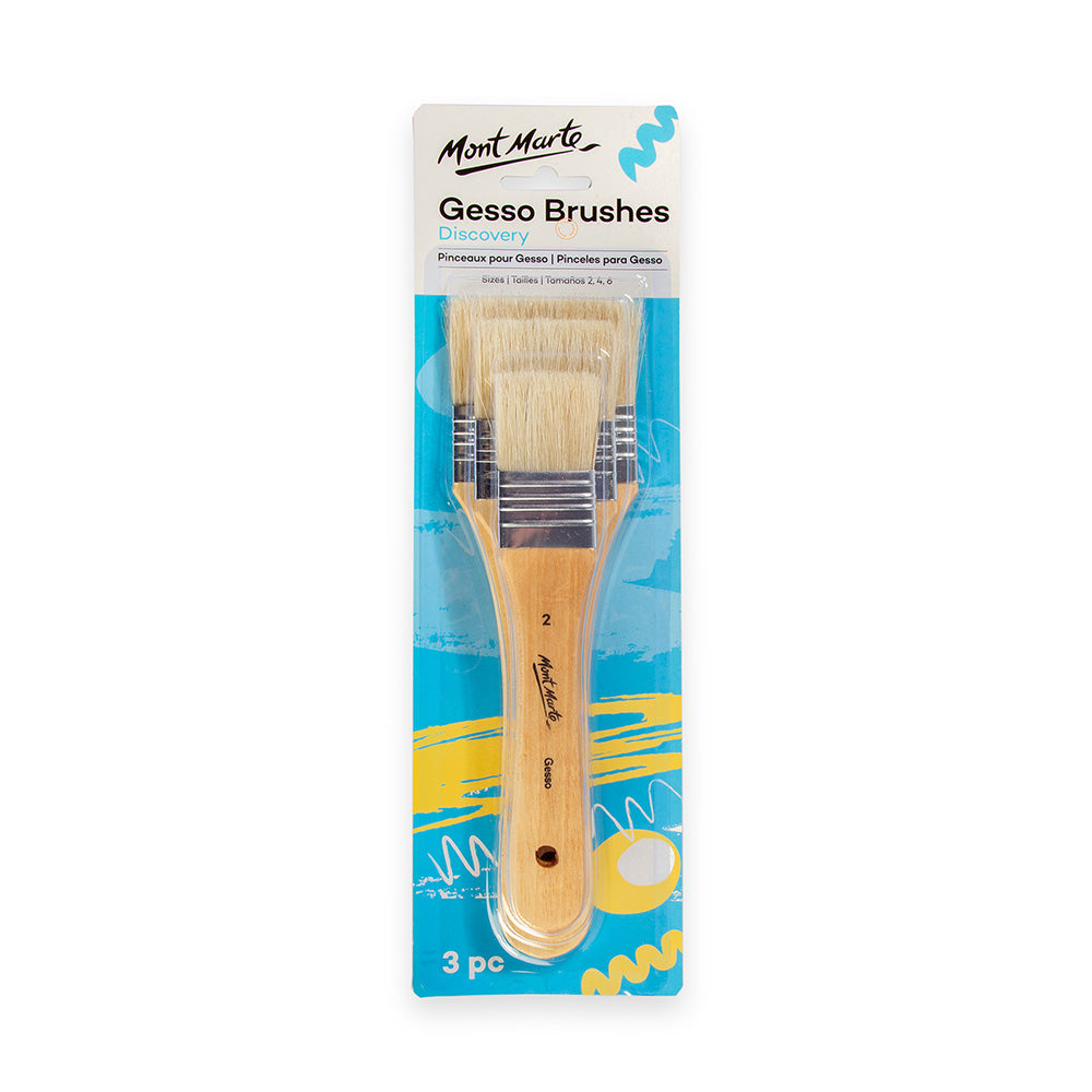 Mont Marte Gesso Brushes Set 3pc
