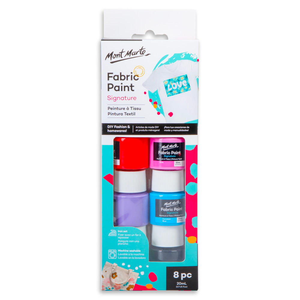 Mont Marte Fabric Paint Set Signature 8pc x 20ml