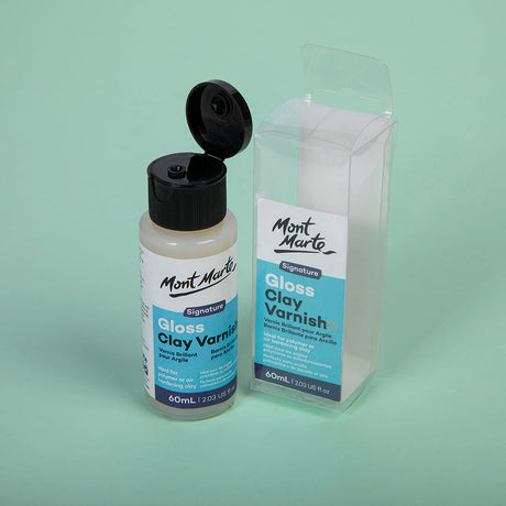 Mont Marte Gloss Clay Varnish Signature 60ml Waterproof Finish