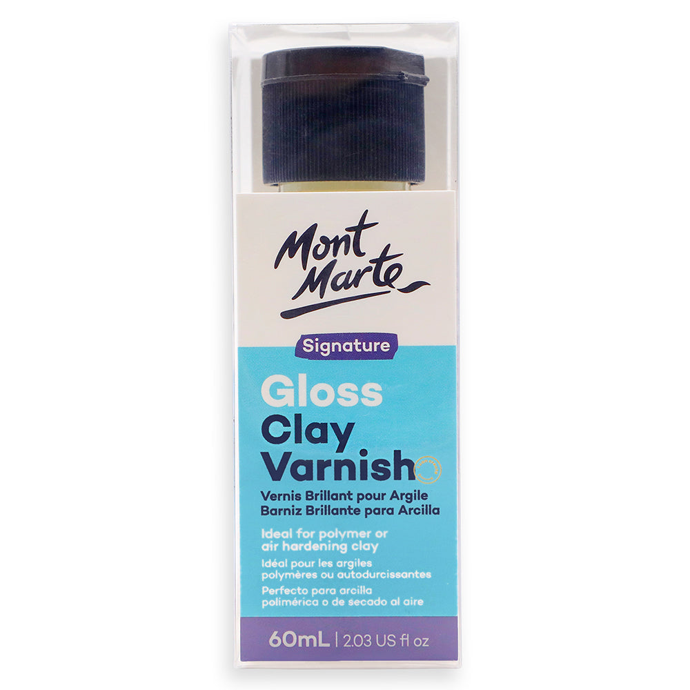 Mont Marte Gloss Clay Varnish Signature 60ml Waterproof Finish