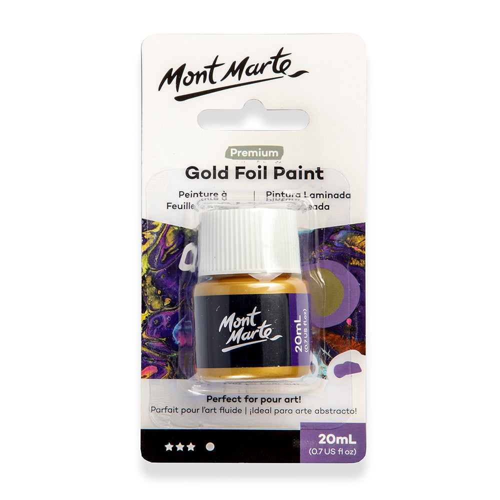 Mont Marte Gold Foil Paint Premium 20ml Metallic Finish