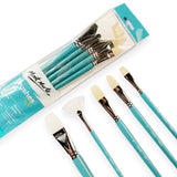 Mont Marte Oil Brushes Signature 5pc Taklon Hog Hair Set