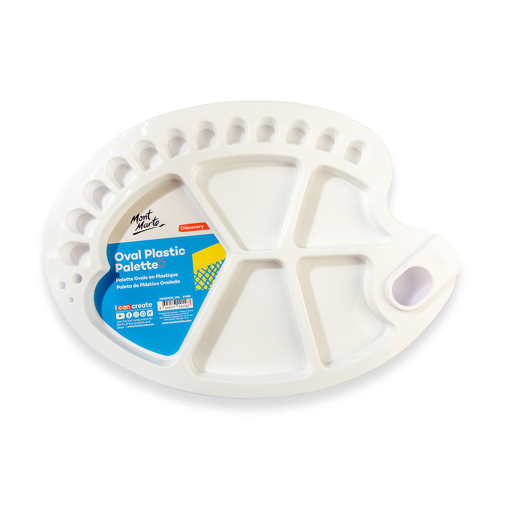 Mont Marte Oval Plastic Palette Discovery 34 × 25cm