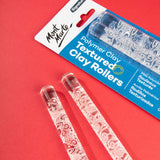 Mont Marte Polymer Clay Textured Rollers Signature 2pc Set
