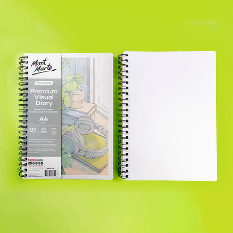 Mont Marte Visual Diary Premium A4 110gsm 60 Sheets Sketchbook
