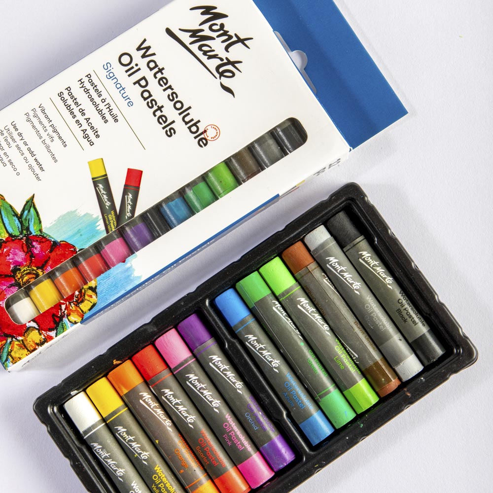 Mont Marte Watersoluble Oil Pastels Signature 12pc Set
