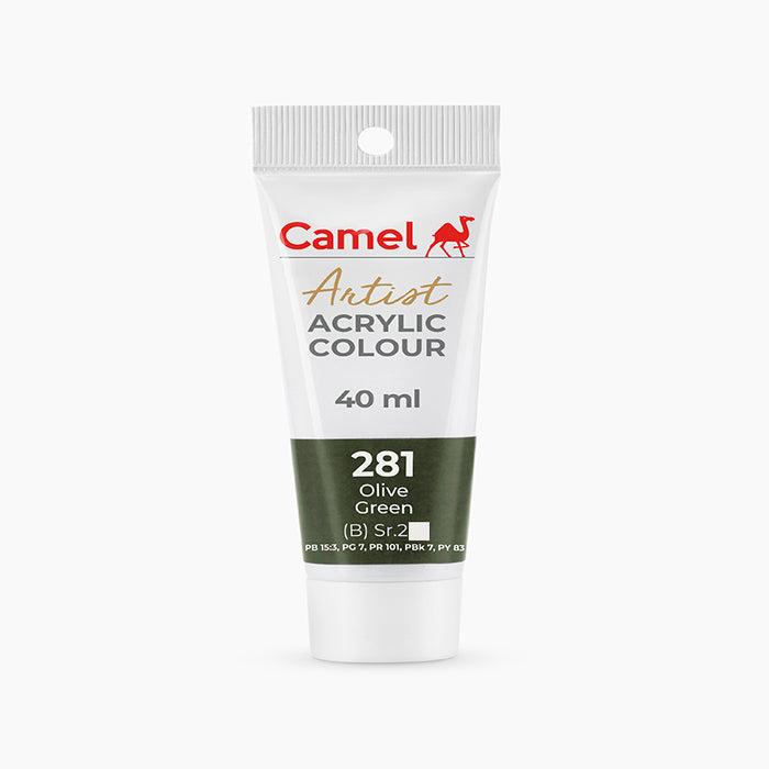 Camel Artist  Acrylic Colour - 40ml - Olive Green.