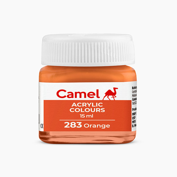 Camel acrylic colors 15ml tube in Orange Shade.