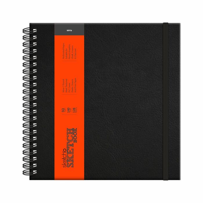 A5 notebook with spiral binding and orange ribbon, perfect for organizing notes and thoughts.