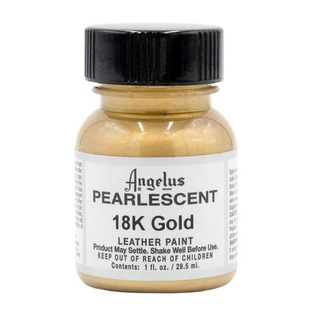 Angelus pearlescent 18k gold Leather paint 29.5ml.