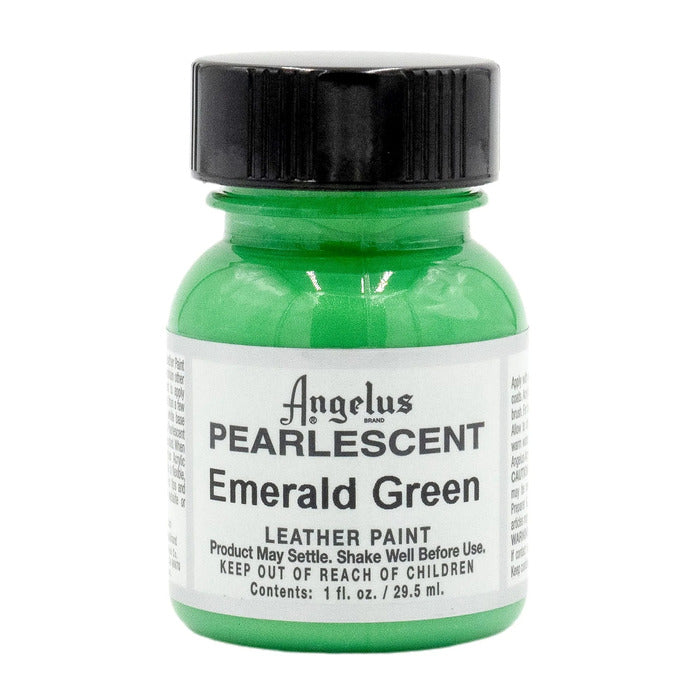 Angelus Pearlescent Emerald Green Leather paint 29.5ml.