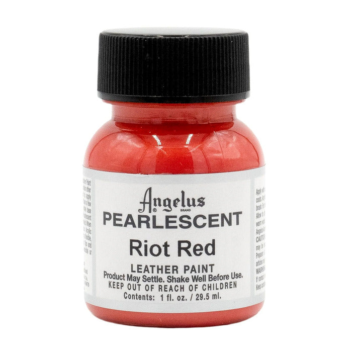 Angelus Pearlescent Riot Red Leather paint 29.5ml.