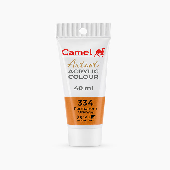 Camel Artist  Acrylic Colour - 40ml - Permanent Orange.