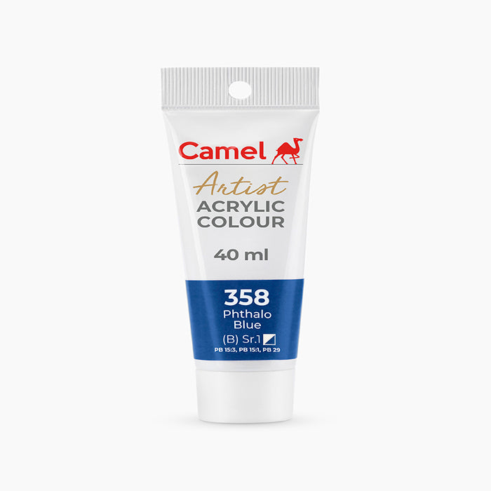 Camel Artist  Acrylic Colour - 40ml - Phthalo Blue.