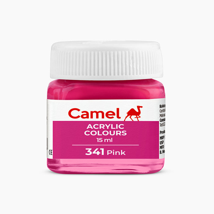 Camel acrylic colors 15ml tube in Pink Shade.